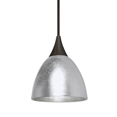 Besa Lighting Divi Cord Pendant, Silver Foil, Bronze Finish, 1x50W Halogen 1XT-1758SF-BR
